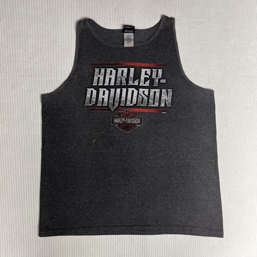 Harley-Davidson Shirt Mens XL Gray Barnett El Paso Graphic Tank Top Motorcycle